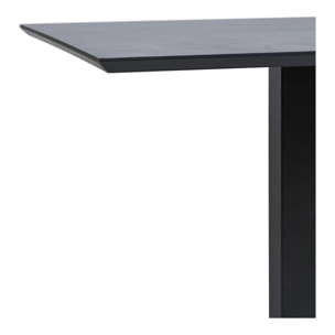Tavolo bistrot Fano effetto pietra con base in metallo nero 70x70x75 cm
