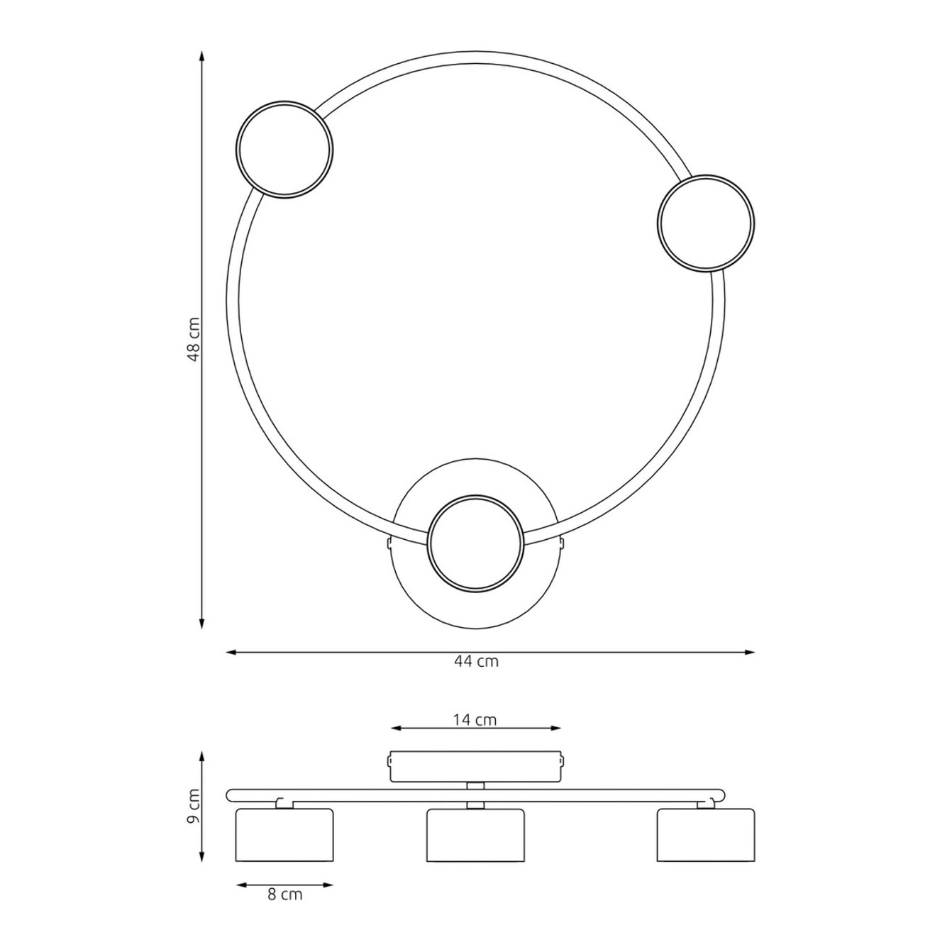 Lampada a sospensione Lucio in acciaio nero opaco