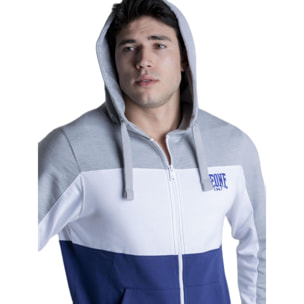 Tuta stripes da uomo composta da Felpe con cappuccio zip e pantalone in Felpe Jumpsuits Set