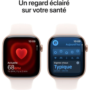 Montre connectée APPLE WATCH 46mm Alu Or Rose Serie 11 S/M Cellular
