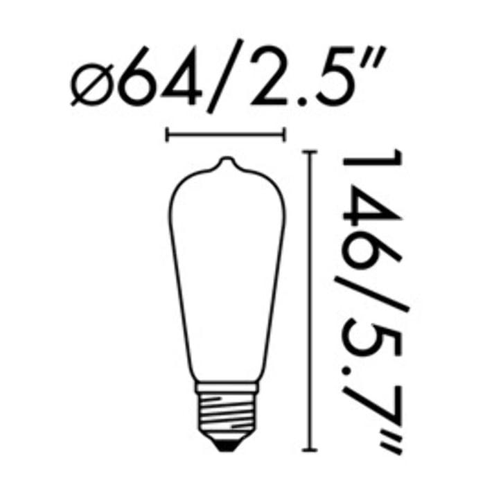 Bombilla PEBETERO FILAMENTO LED ÁMBAR E27 5W 2000K