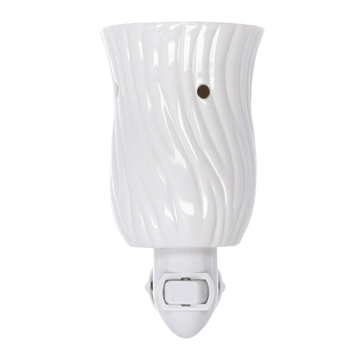 Bruciaessenze plug in ceramica bianco cm9,8x7,5h13,8