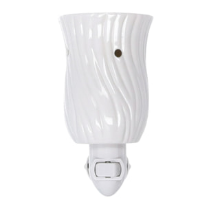 Bruciaessenze plug in ceramica bianco cm9,8x7,5h13,8
