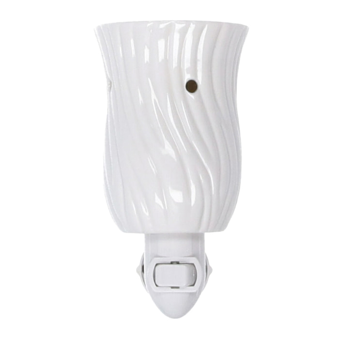 Bruciaessenze plug in ceramica bianco cm9,8x7,5h13,8