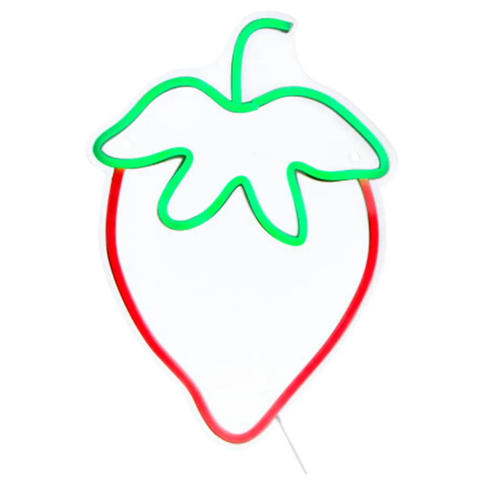 Néon LED Fraise Fraci 25x1,5x35cm