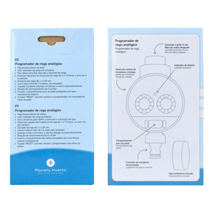 PLANETA HUERTO | Programador de Riego Acorazado Estanco 0-6 Bar – Control Preciso del Riego en Cualquier Condición Climática