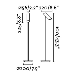 LINK Lampadaire bronze