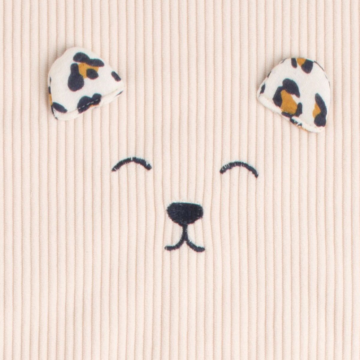 Couverture bébé en velours cotelé et sherpa