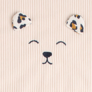 Couverture bébé en velours cotelé et sherpa