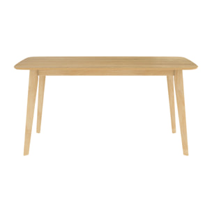 Table rectangulaire 6 personnes en bois clair 150 cm - Oman