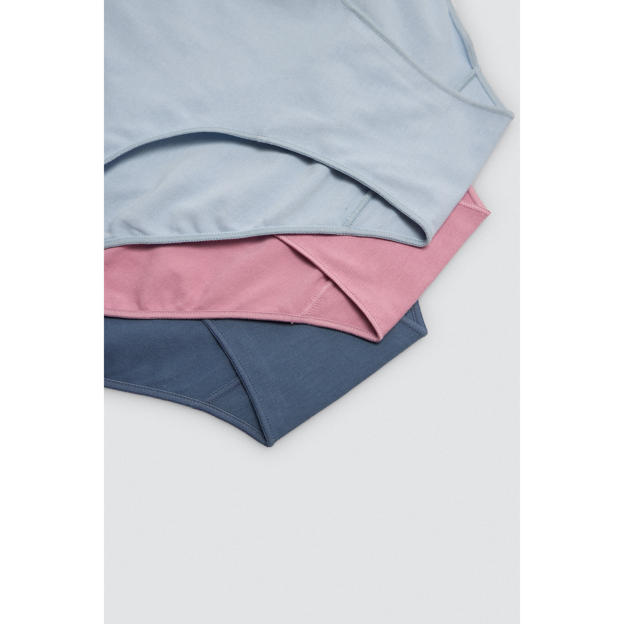 Confezione da 4 mutandine basicohe a vita alta in cotone