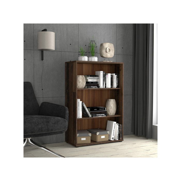Étagère H. 111 x L. 74 cm décor bois vintage avec 2 étagères - MIA
