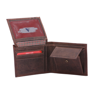 Portafoglio  da uomo In Vera pelle Made in Italy 9,5x12,5x2,5 cm