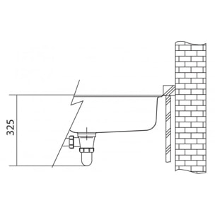 Kubus 2 KNG 110-62 Fragranit+ Évier de cuisine sous-plan Onyx