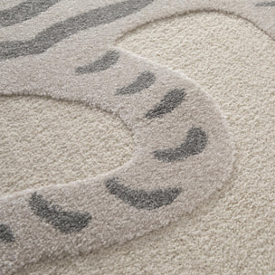 Tapis salon et chambre tissé motif animaux BOMI