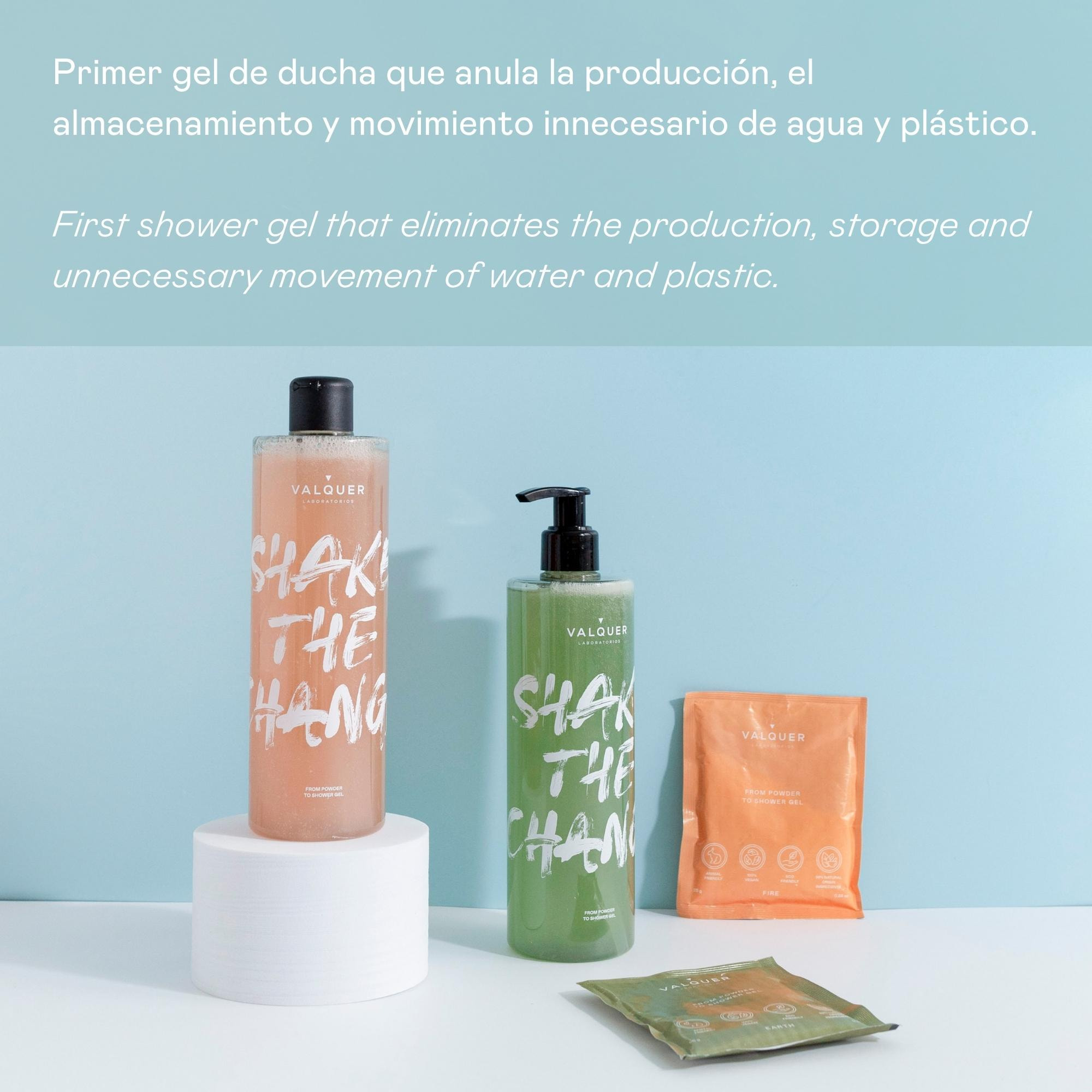 Valquer Shake Pack geles de baño sostenibles - Sobres surtidos de 25 g