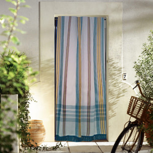 Rideau de Porte 'Marseillais' à rayures d'Antan - Vert