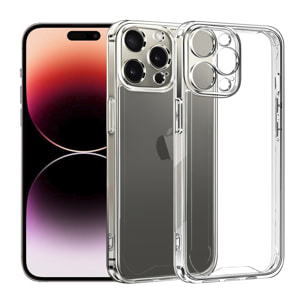 DAM Custodia  Anti-Shock Armor Trasparente con Bordi Rinforzati e Protezione Fotocamera per iPhone 14 Pro Max 8,04x1,06x16,35 Cm. Colore trasparente