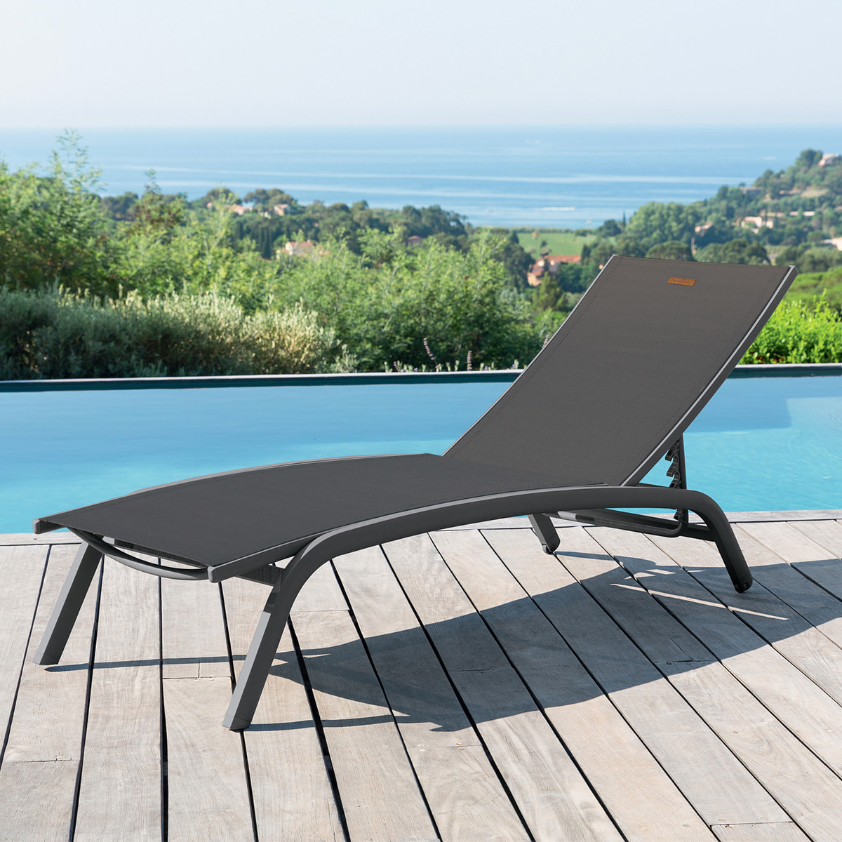 Transat "Bonao" anthracite & graphite en aluminum traité en epoxy