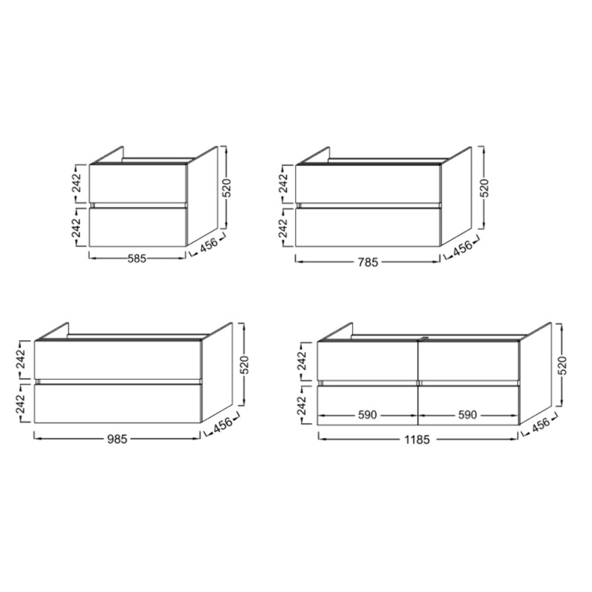 Meuble vasque Tolbiac chêne + miroir led