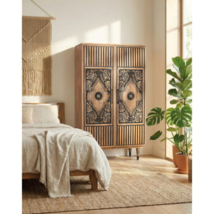 Aparador de Madera de Mango Estilo Rústico Moderno