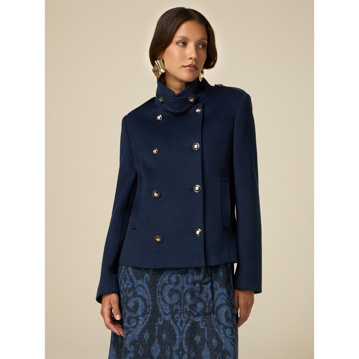 Oltre - Cappotto corto military - Blu