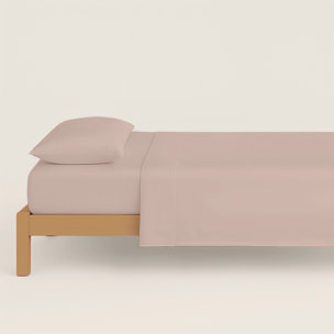 Juego de Sábanas Lisas - 100% Microfibra - Incluye 1 o 2 Fundas de Almohada + 1 Sábana Bajera - Beige