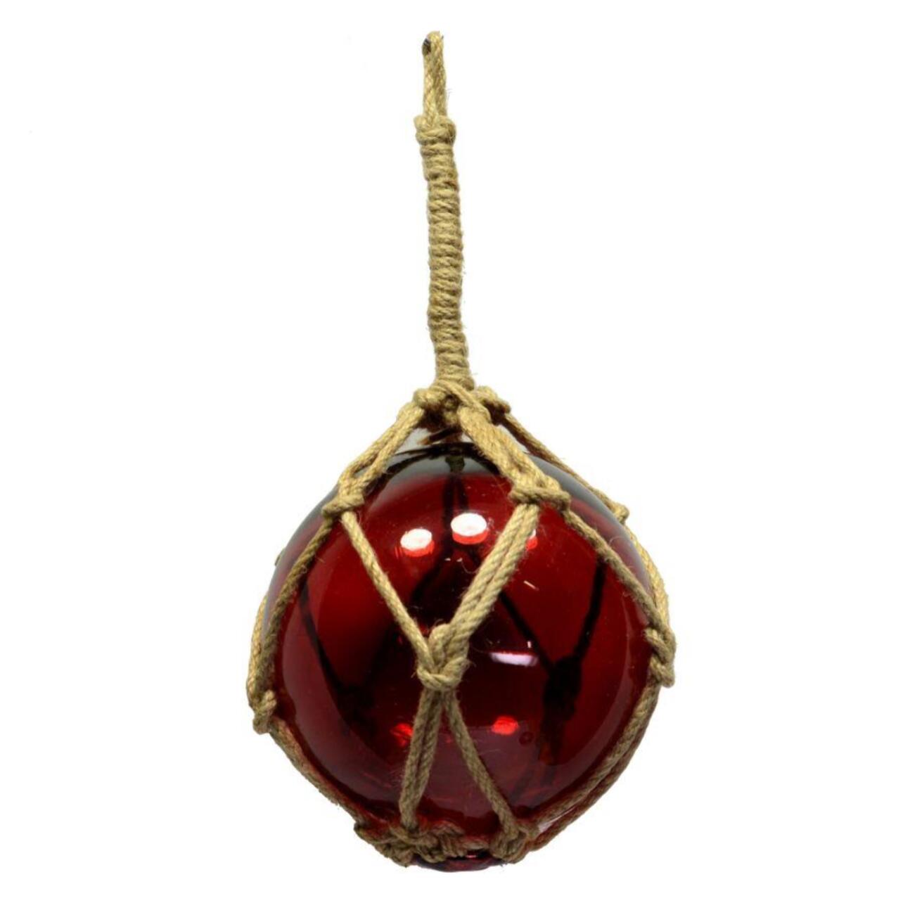 Corda con pallina in vetro rosso cmø12,5