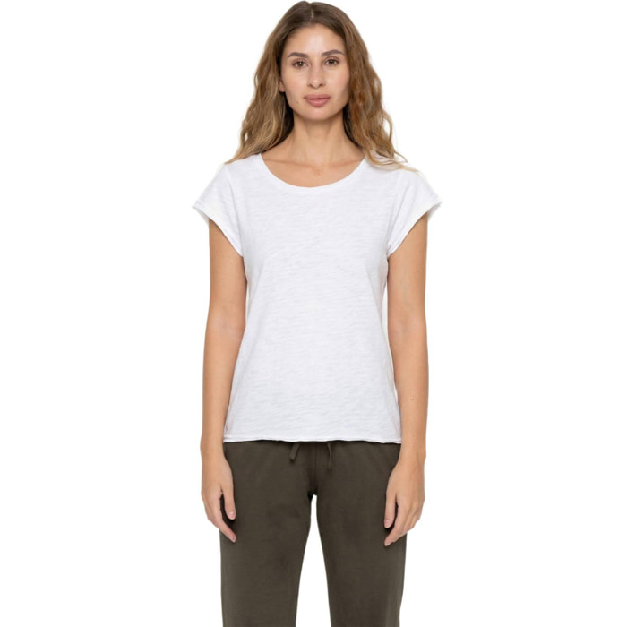 Camiseta de manga corta estilo safari urbano para mujer