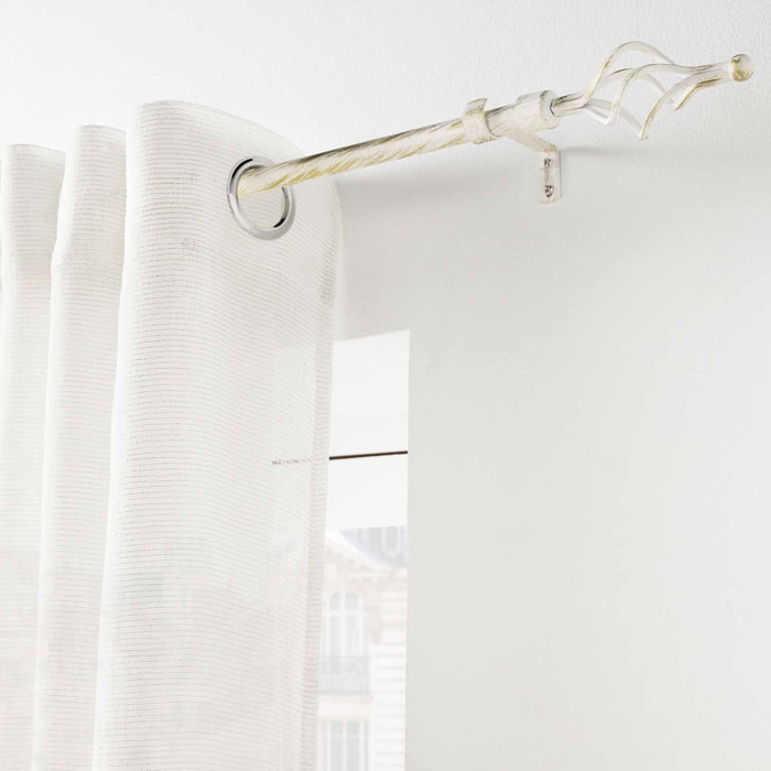 Tringle extensible en kit patiné - Blanc