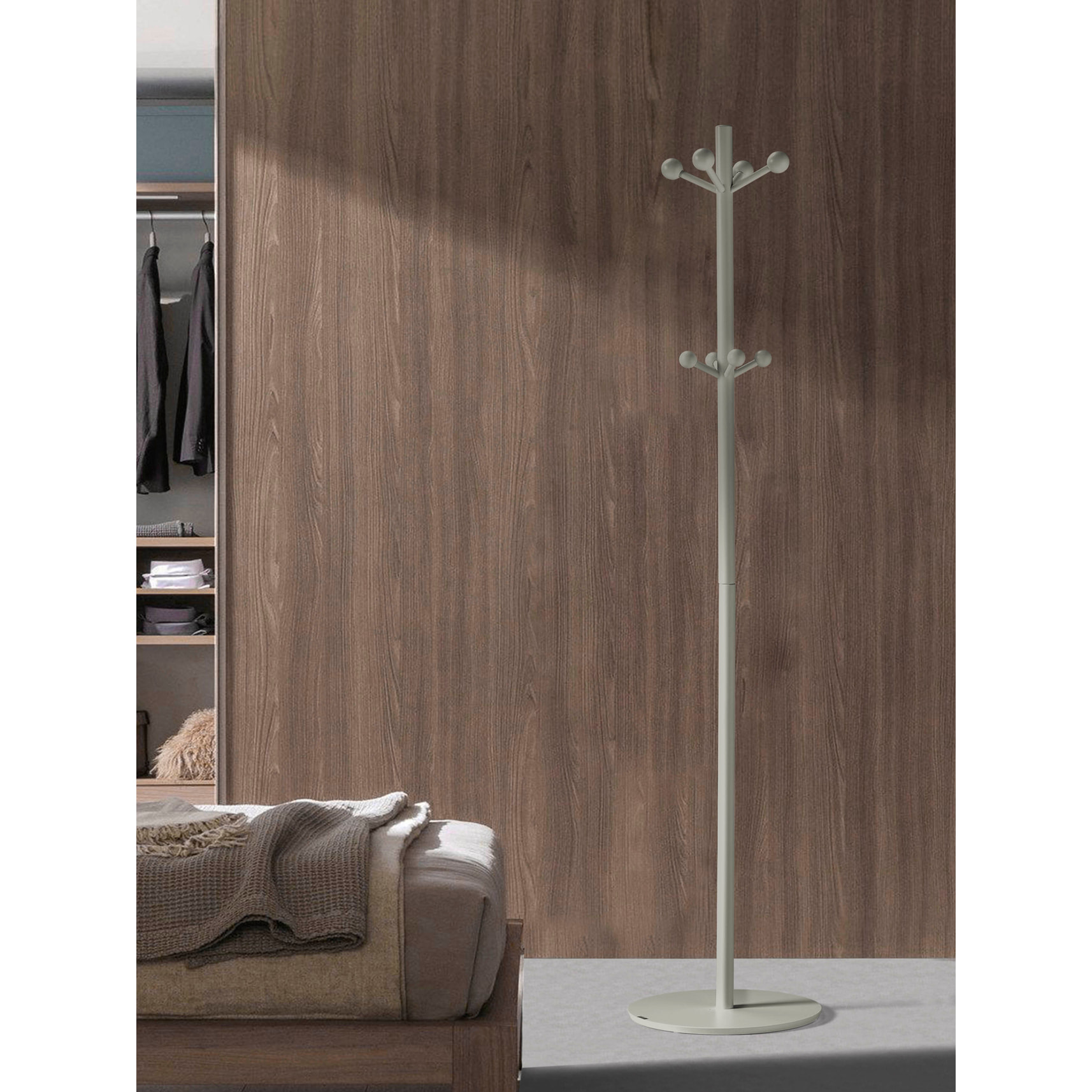 Perchero Unique madera haya arena 182x37x37 cm