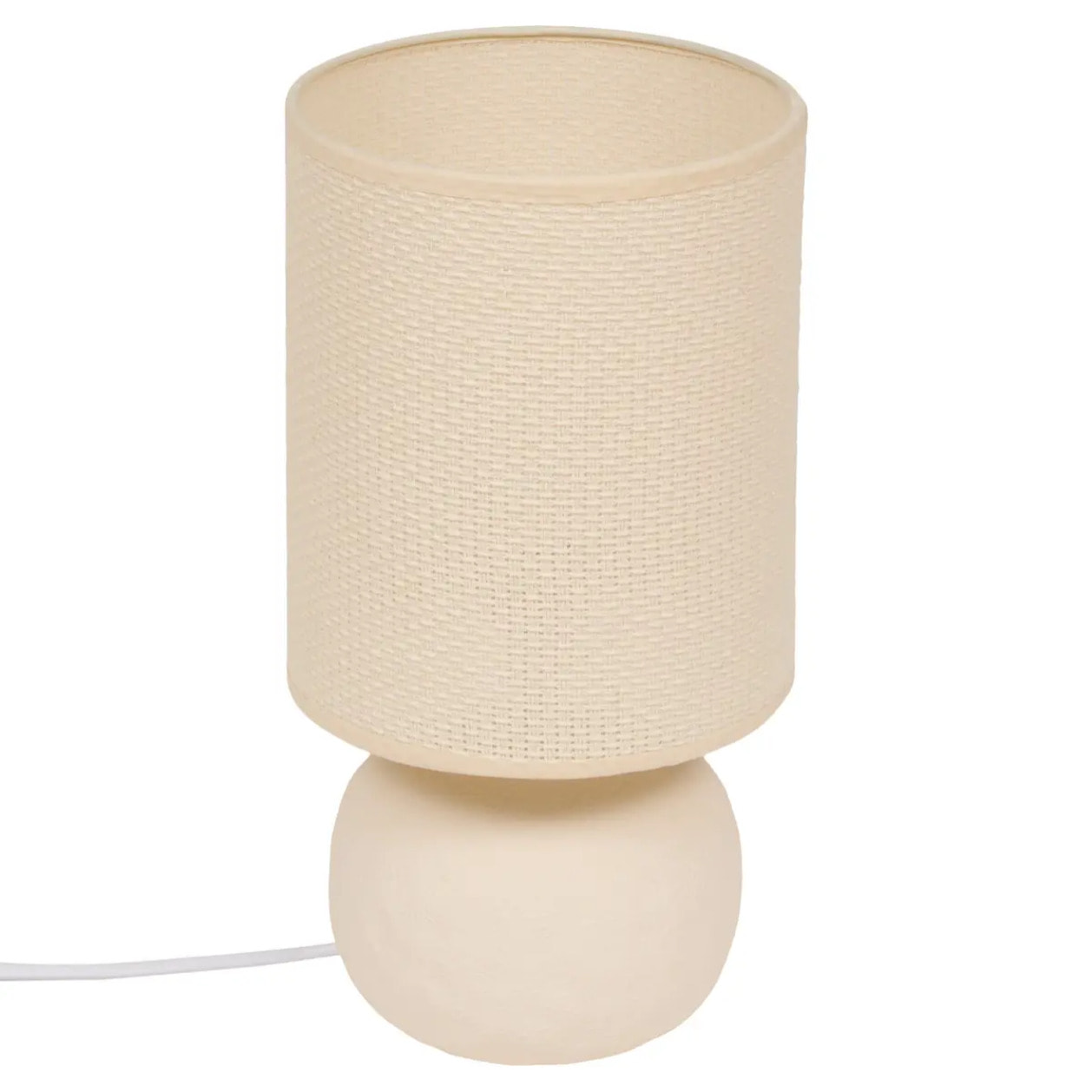 Lampe Obine cylindrique H.35,5cm beige