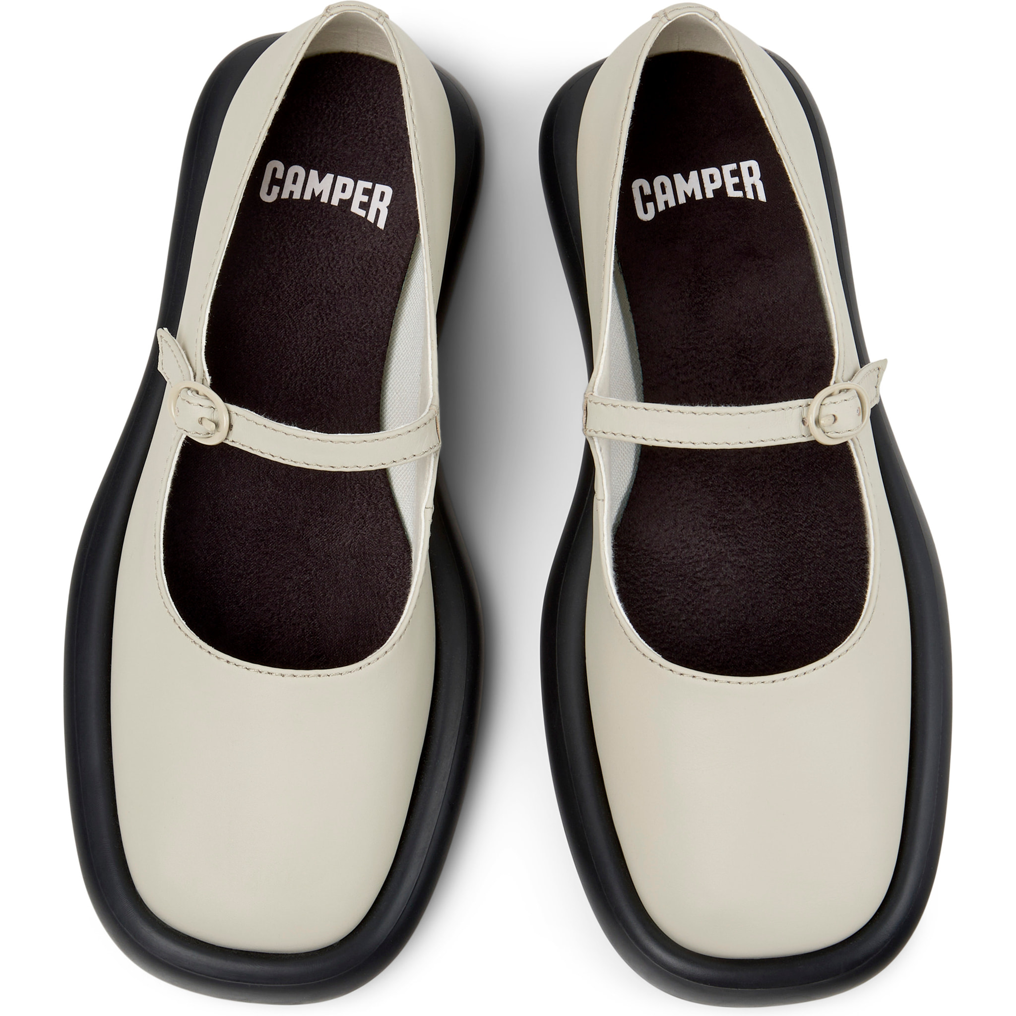 Bailarinas - CAMPER Onda - Beige - Cuero liso