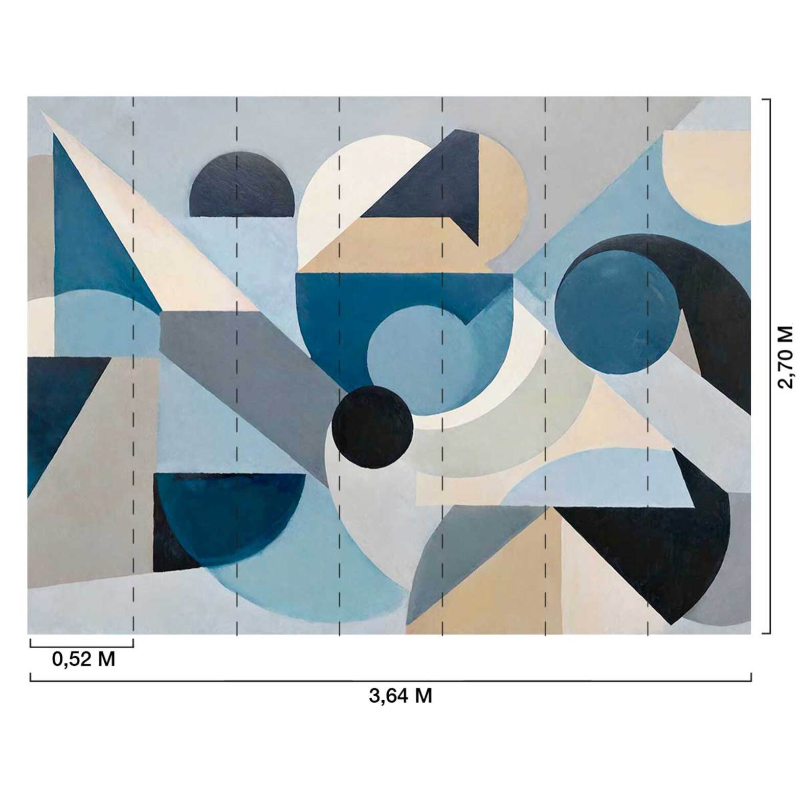 Papier peint Équilibre Bleu Intissé