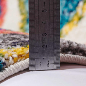 Tapis Tuke multicolore motif traditionnel berbère