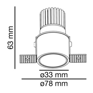 FOX Encastrable blanc trimless 2700K
