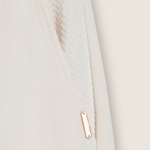 Pantaloni donna regular morbidi con dettagli micro-trecce