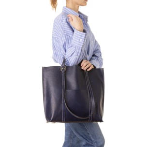 Borsa a spalla  unisex In Vera pelle Made in Italy 36x10x35 cm