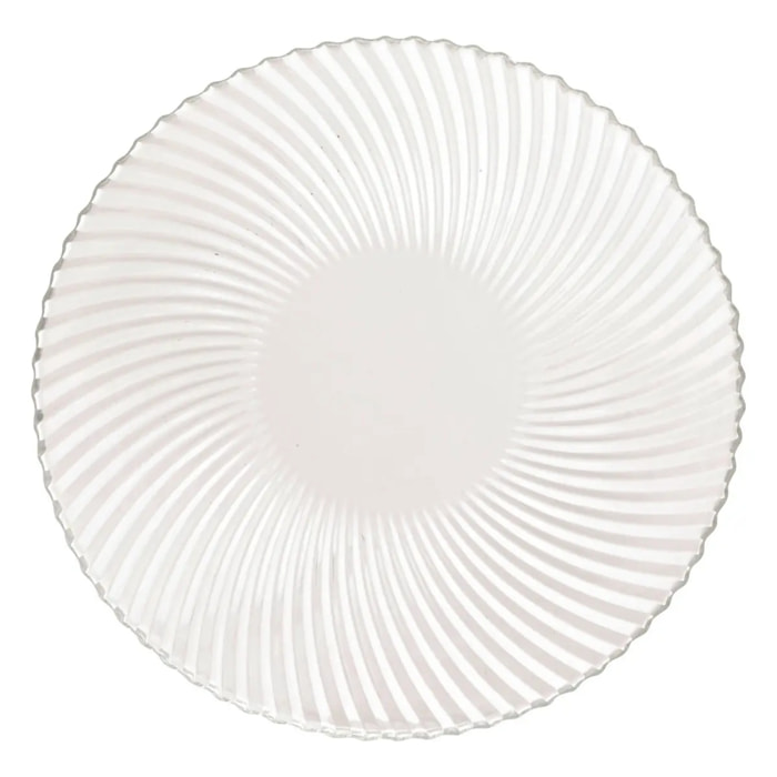 Lot de 6 Assiette dessert Odyssee transparent D20,5xH1,8cm