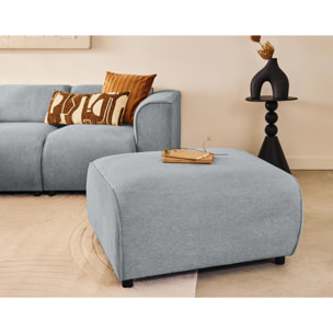 Suaro - Pouf en tissu texturé - Gris