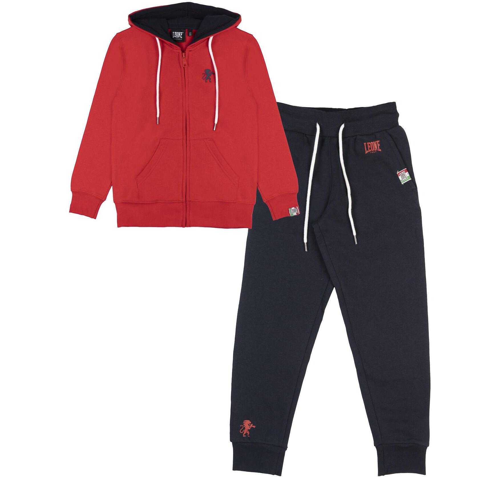 Tuta con cappuccio Leone bambino tuta con zip intera Lion Fluo