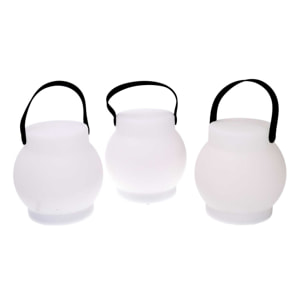 Lampada led in plastica ricaricabile multicolor tondo cmø15h15