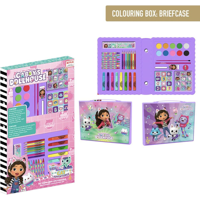 Set Papelería Coloreable Caja Gabby´S Dollhouse