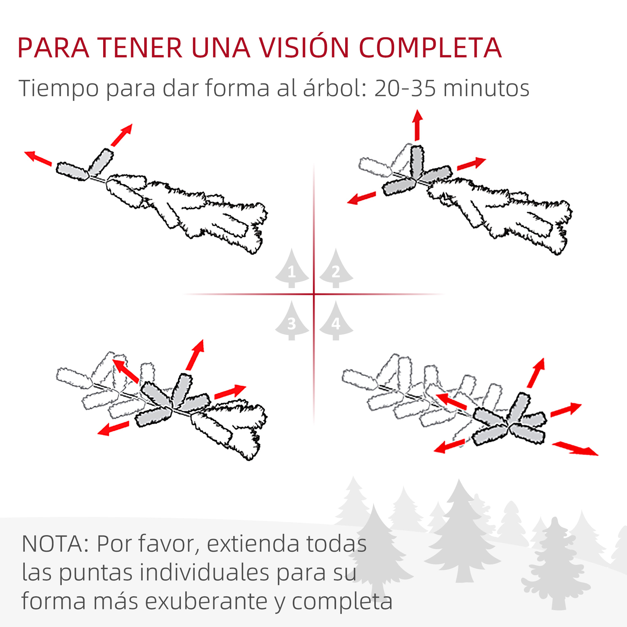 Árbol de Navidad Artificial de 180 cm Árbol Navideño con 618 Ramas Agujas de Pino Apertura Automática y Base Plegable de Acero Ø70x180 cm Verde