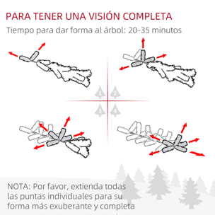 Árbol de Navidad Artificial de 180 cm Árbol Navideño con 618 Ramas Agujas de Pino Apertura Automática y Base Plegable de Acero Ø70x180 cm Verde