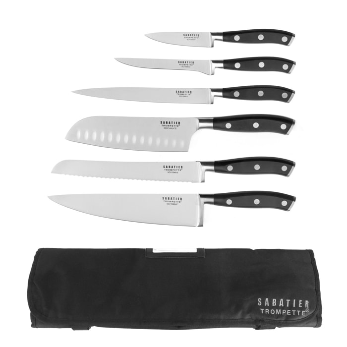 Vulcano - Estuche hotelero para 6 cuchillos de cocina