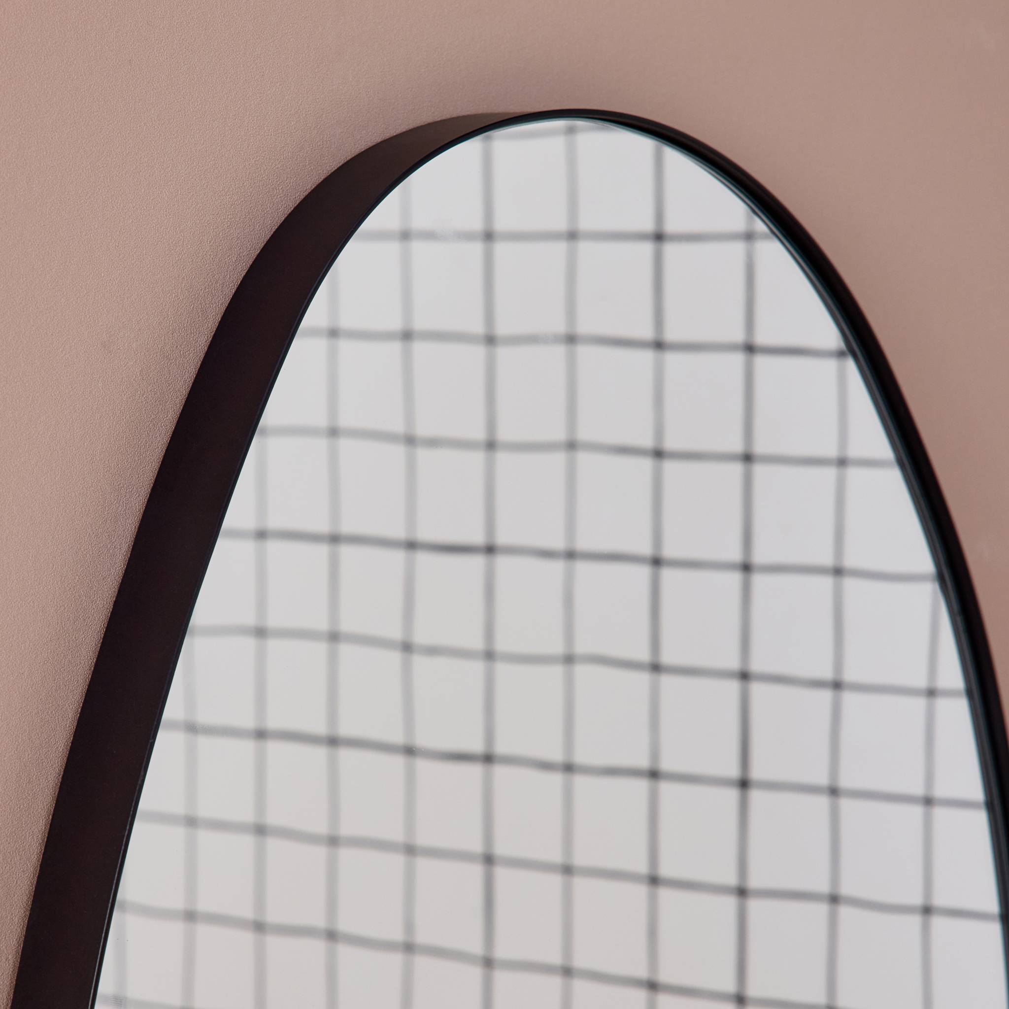 Miroir organique en métal noir HARPER