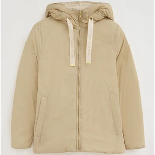 Chaqueta reversible Agueda color crema y beige con logo Polo Club