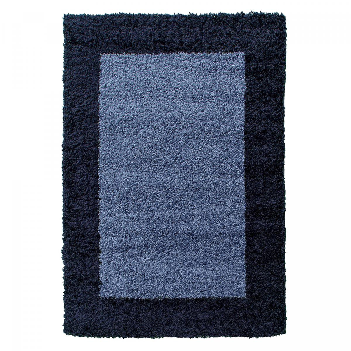 Tapis poils longs shaggy tissé motif simple NIVA