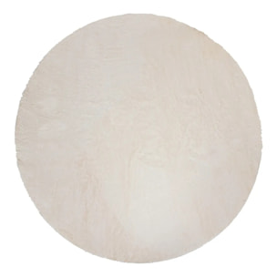 Tapis fourrure Couka blanc D118cm